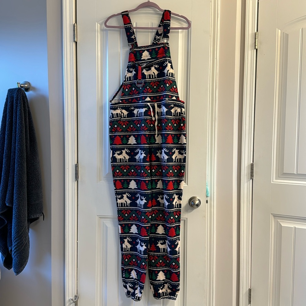Shinesty Men’s Pajamaralls Overalls Christmas Mating Caribou. So funny!! Medium